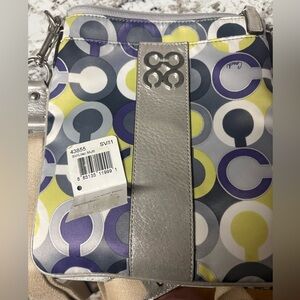 Coach Silver and Multicolor Crossbody Bag